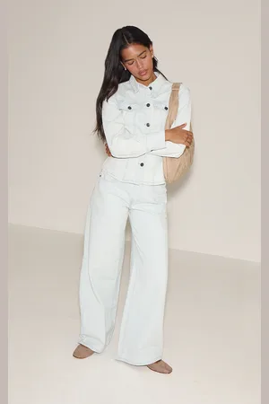 PRETTYLITTLETHING Mid Waist Wide Leg Jeans