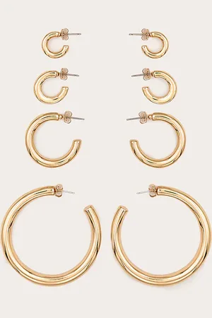 PRETTYLITTLETHING Assorted Multipack Hoop Earrings