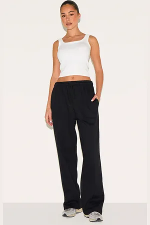 PRETTYLITTLETHING Wide Leg Seam Detail Track Pants