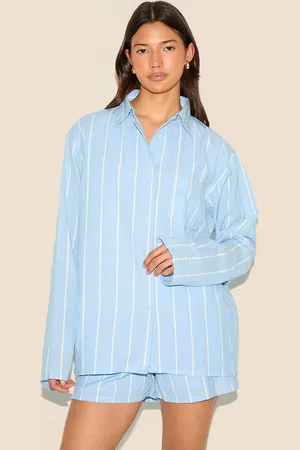 PRETTYLITTLETHING Striped Oversized Long Sleeve Shirt