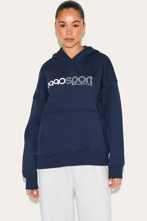 PRETTYLITTLETHING Sports Puff Print Oversize Hoodie