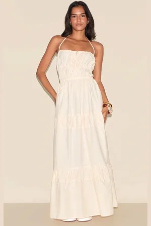 PRETTYLITTLETHING Ruched Backless Strappy Maxi Dress