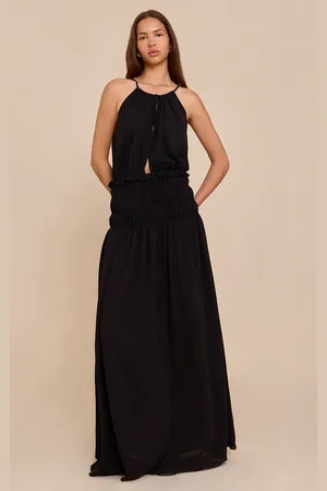 PRETTYLITTLETHING Chiffon Shirred Maxi Dress