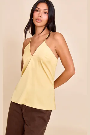 PRETTYLITTLETHING Matte Satin Strappy Detail Long Cami Top