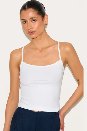 PRETTYLITTLETHING Tall Soft Cotton Strappy Vest Top
