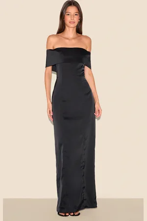 PRETTYLITTLETHING Bridesmaid Bardot Fold Over Sleeveless Maxi Dress