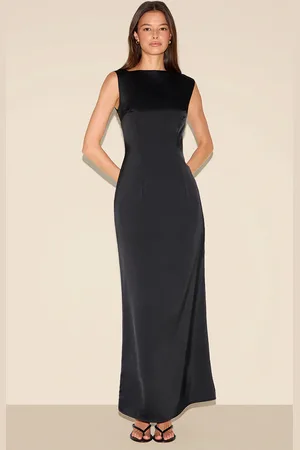 PRETTYLITTLETHING Bridesmaid Satin Boat Neck Maxi Dress
