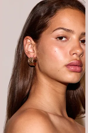 PRETTYLITTLETHING Textured Swirl Small Hoop Earrings