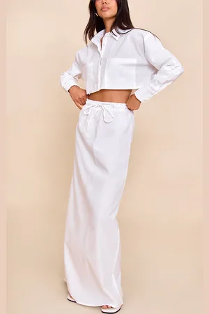 PRETTYLITTLETHING Drawstring Maxi Skirt
