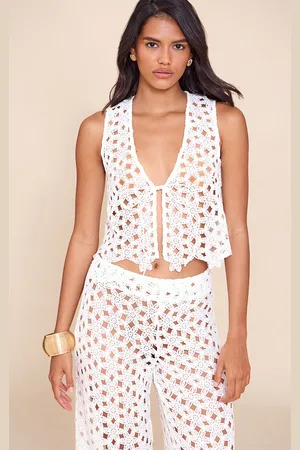 PRETTYLITTLETHING Embroidered Tie Front Waistcoat