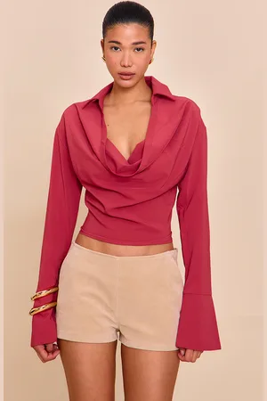 PRETTYLITTLETHING Chiffon Cowl Neck Blouse