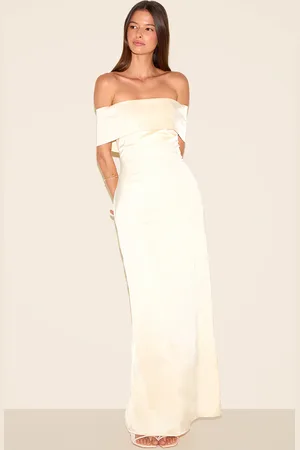 PRETTYLITTLETHING Bridesmaid Bardot Fold Over Sleeveless Maxi Dress