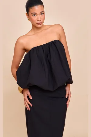 PRETTYLITTLETHING Ruched Longline Bandeau Top