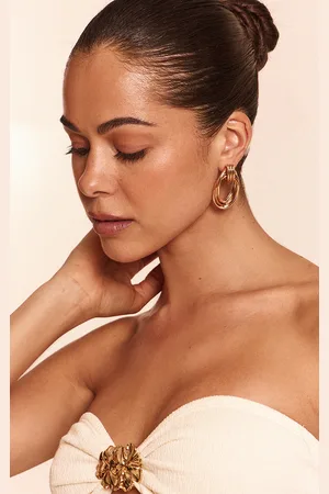 PRETTYLITTLETHING Trippel Ring Hoop Earrings