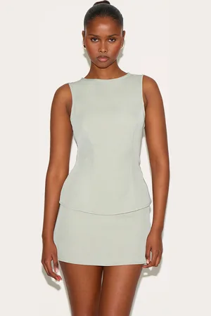 PRETTYLITTLETHING Woven Sleeveless Long Top