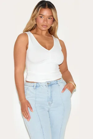 PRETTYLITTLETHING Shape Sculpt Ruched Bust Sleevless Top