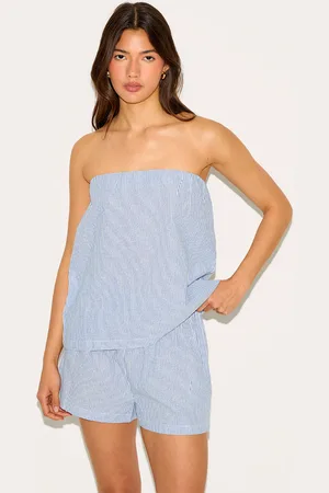 PRETTYLITTLETHING Pinstripe Elasticated Floaty Shorts