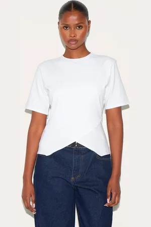 PRETTYLITTLETHING Cotton Ruched Side Detail T Shirt