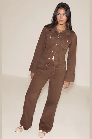 PRETTYLITTLETHING Mid Rise Wide Leg Jeans