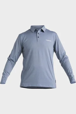Quiksilver | Mens Baitball Long Sleeve Upf 50 Surf Polo Shirt - - Size L at Official Store