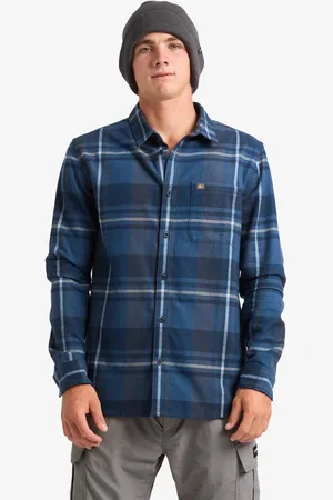 Quiksilver | Mens Scribe Plaid Long Sleeve Shirt - - Size L at Official Store