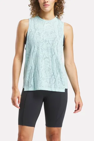 Reebok Burnout Muscle Tank Glitch Aqua