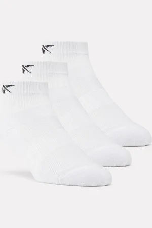 Reebok 3-Pack Sports Essentials Ankle Socks White