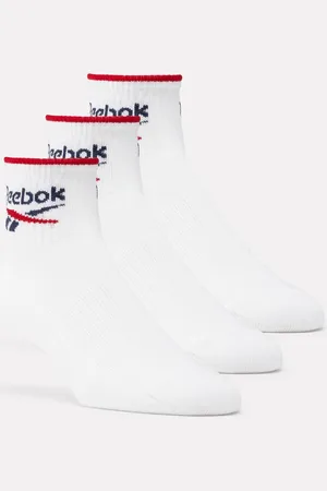 Reebok 3-Pack Sports Essentials Ankle Socks White