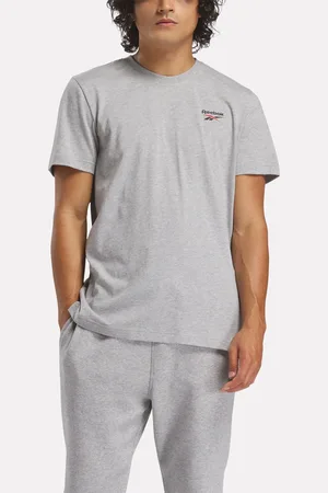 Reebok Ri Small Logo Tee Mgrey Heather/Vector Red