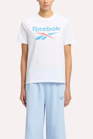 Reebok Identity Big Logo Tee White/Coral/Blue