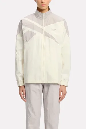 Reebok Open Hem Vector Track Jacket Chalk/Hazy Grey