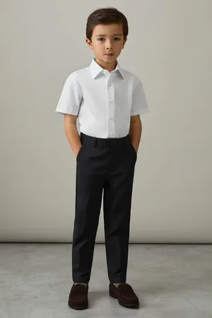 Reiss Woods 3-9 yrs Cotton Slim-Fit Short-Sleeve Shirt