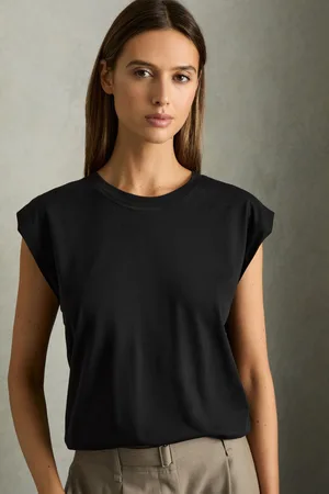 Reiss Morgan Cotton Capped Sleeve T-Shirt