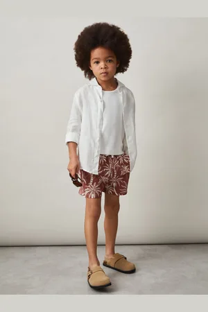 Reiss Ganetti Palm-Print Swim Shorts