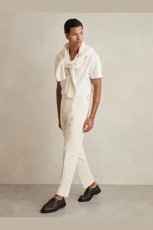 Reiss Cantwell Cotton-Blend Tapered Trousers