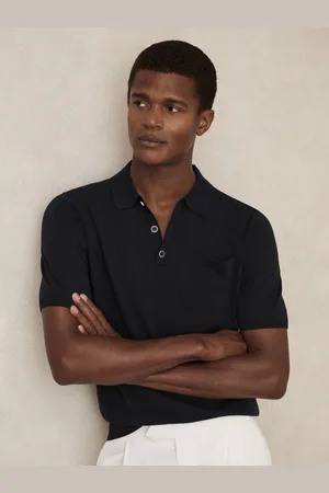 Reiss Nelson Patch Pocket Knit Polo Shirt