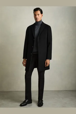 Reiss Gable Wool Blend Single Breasted Epsom Overcoat