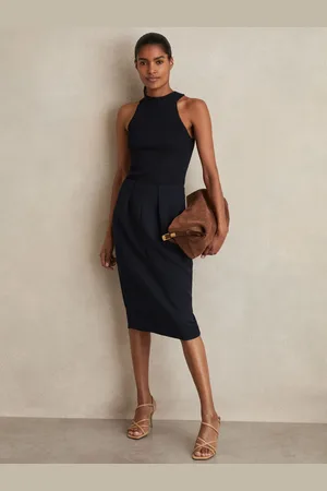 Reiss Gabi Petite Tailored Midi Suit Skirt