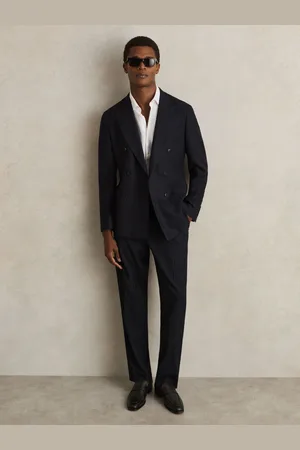 Reiss Garrel Straight Leg Pinstripe Trousers