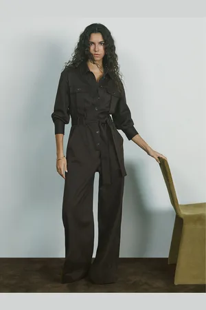 Reiss Anais Wide Leg Utility Jumpsuit