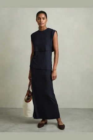 Reiss Camille Jersey Straight Maxi Skirt