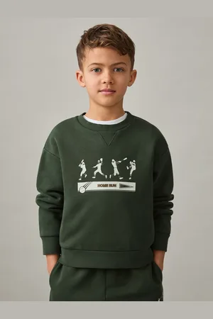 Reiss Tanner 9-13 yrs Cotton-Blend Varsity Sweatshirt