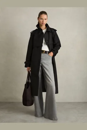 Reiss August Gabardine Trench Coat with Cotton