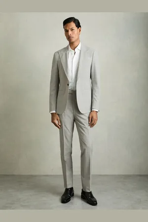 Reiss Slice Puppytooth-Check Suit Trousers Slim-Fit