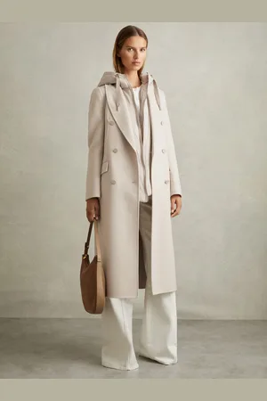 Reiss Maeve Wool-Blend Double-Breasted Blindseam Coat
