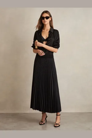 Reiss Seren Pleated Midi Skirt