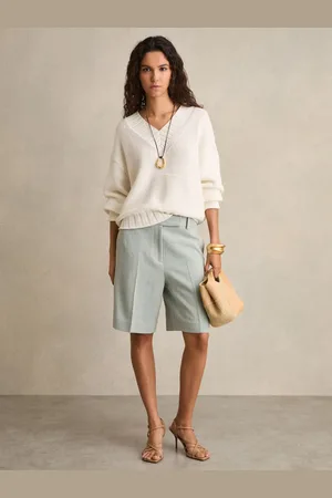 Reiss Dalora Tailored Bermuda Shorts with Linen