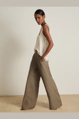 Reiss Lina Atelier Wide-Leg Suit Trousers With Linen