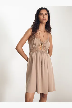 Reiss Estella Atelier Silk Lace-Trim Babydoll Dress