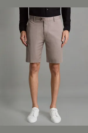 Reiss Brown Wicket Cotton Chino Shorts with Stretch